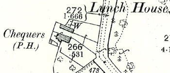 The Chequers on a map of 1901